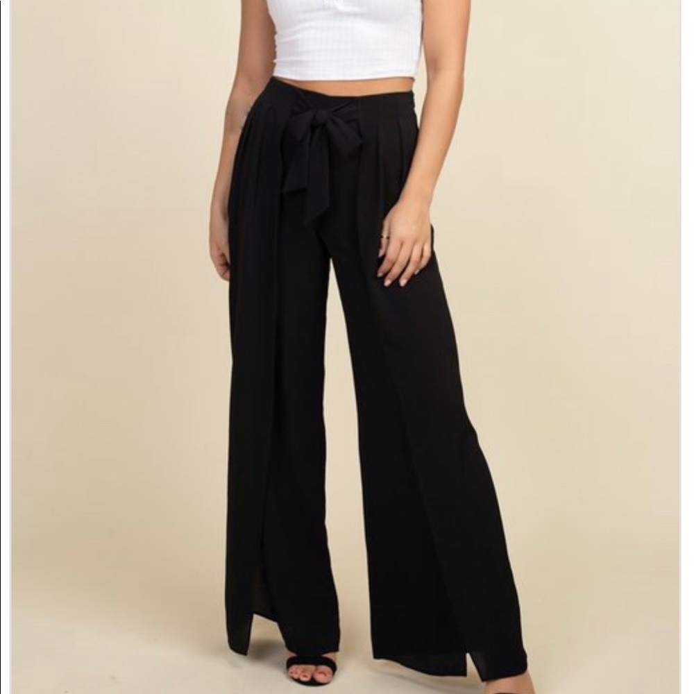 High waist palazzo pants